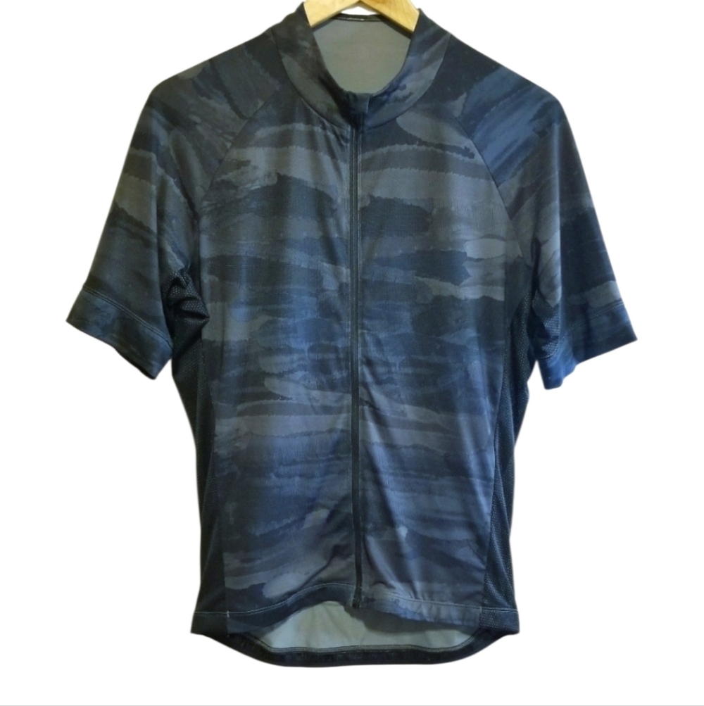 Lululemon Athletica Three Peaks Men's Cycling Jersey Camo Short Sleeve Shirt